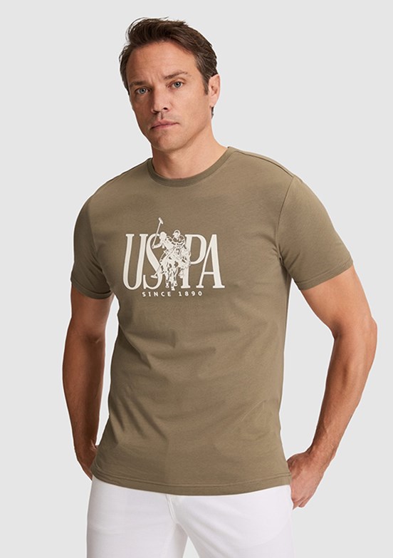 US POLO ASSN - Erkek Yeşil Regular T-Shirt