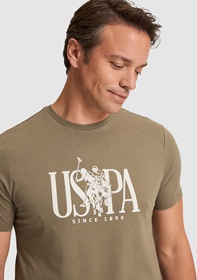 US POLO ASSN - Erkek Yeşil Regular T-Shirt