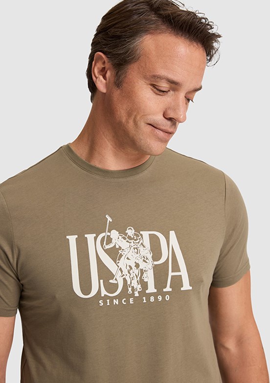 US POLO ASSN - Erkek Yeşil Regular T-Shirt