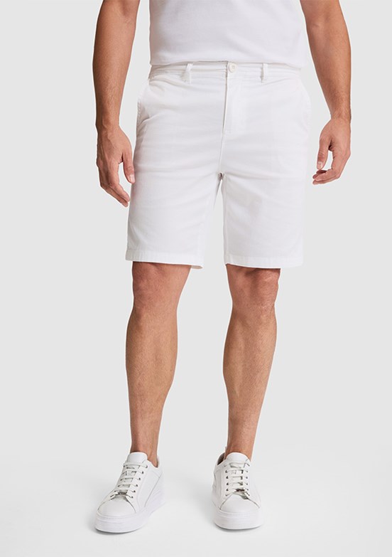 US POLO ASSN - Erkek Beyaz Kapri Şort