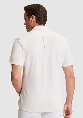 US POLO ASSN - Erkek Beyaz Örme Gömlek