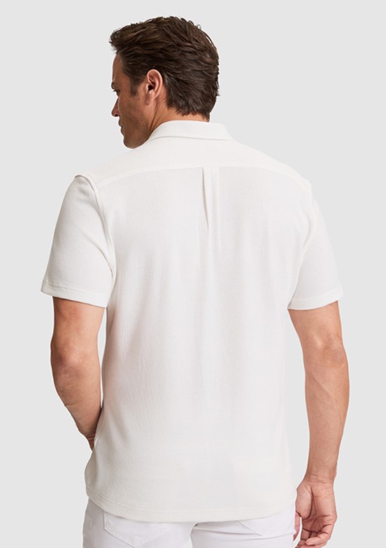 US POLO ASSN - Erkek Beyaz Örme Gömlek
