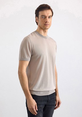 SÜVARİ - STR2013700004 Erkek Turuncu Triko T-Shirt