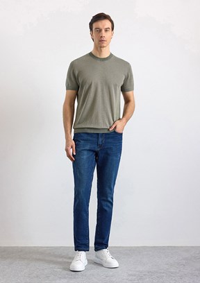 SÜVARİ - STR2013700004 Erkek Yeşil Triko T-Shirt