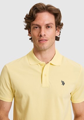 US POLO ASSN - Erkek Sarı Polo Yaka T-Shirt