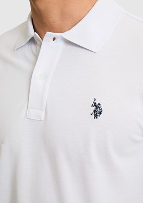 US POLO ASSN - Erkek Beyaz Polo Yaka T-Shirt