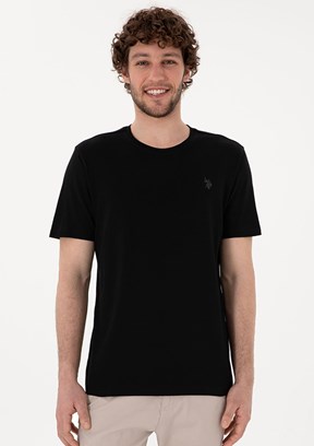 US POLO ASSN - Erkek Siyah Basic T-Shirt