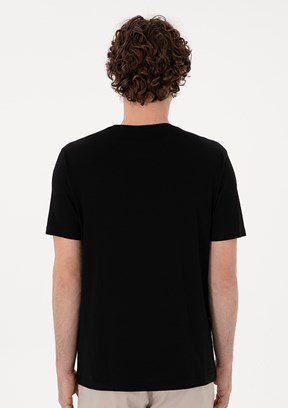 US POLO ASSN - Erkek Siyah Basic T-Shirt