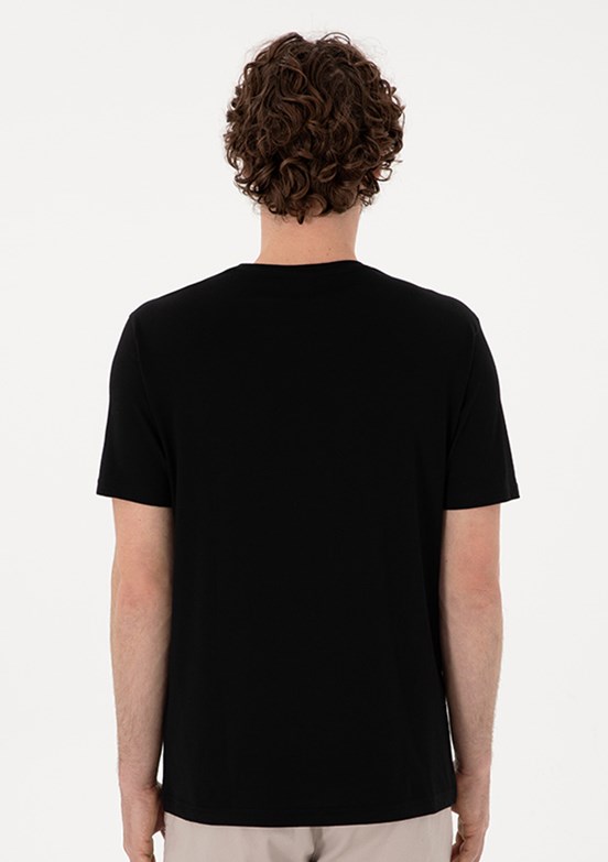 US POLO ASSN - Erkek Siyah Basic T-Shirt