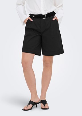 ONLY Onlırosalıe Hw - 15328121 Kadın Siyah Bermuda Şort
