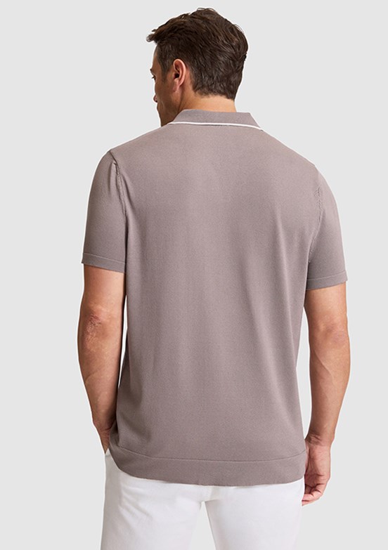 US POLO ASSN - Erkek Gri Polo Yaka Kazak