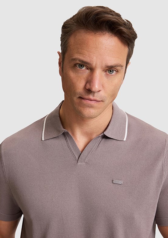 US POLO ASSN - Erkek Gri Polo Yaka Kazak