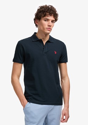 US POLO ASSN - Erkek Lacivert Polo Yaka T-Shirt