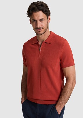 PİERRE CARDİN Erkek Turuncu Polo Yaka Kazak