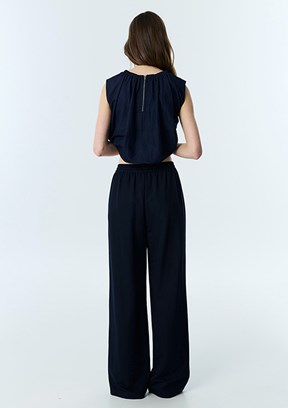 TWİST - TS1260003259 Kadın Lacivert Bol Paça Pantolon