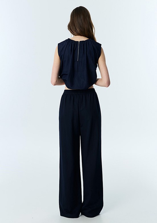 TWİST - TS1260003259 Kadın Lacivert Bol Paça Pantolon