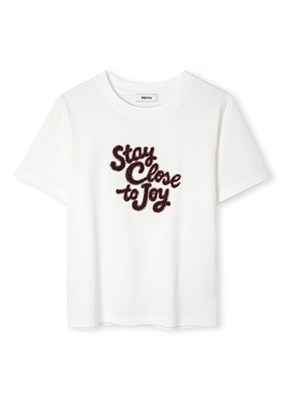İPEKYOL - IS1260070235 Kadın Beyaz Baskılı T-Shirt