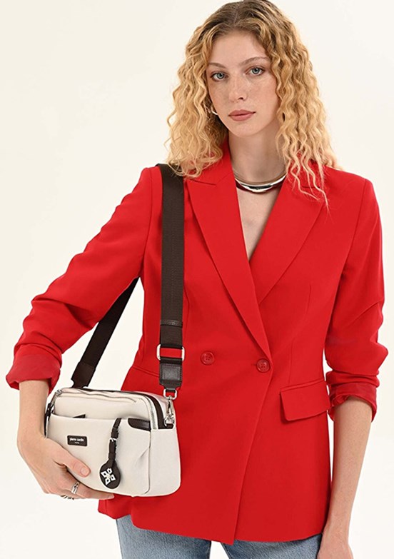 US POLO ASSN - 05PC26Y115111-IMP Kadın Beyaz Çapraz Çanta