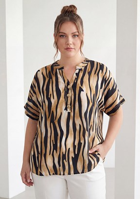 RMG - O6894 Kadın Siyah Basic Bluz