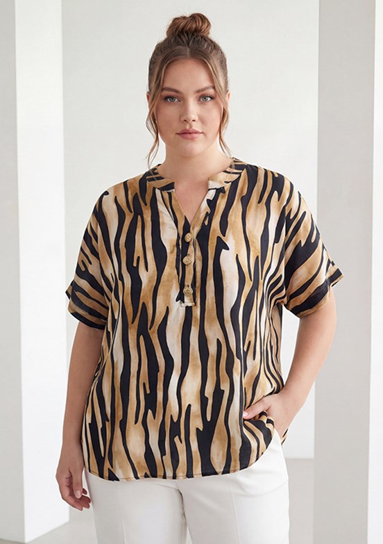 RMG - O6894 Kadın Siyah Basic Bluz
