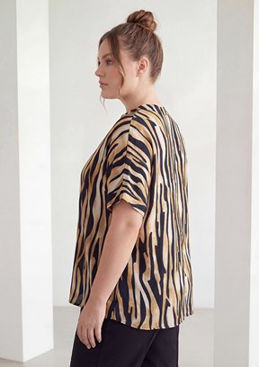 RMG - O6894 Kadın Siyah Basic Bluz