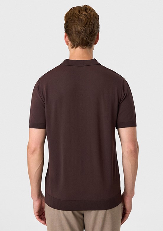 BACKANDBOND - B35S40018 Erkek Kahverengi Triko T-Shirt