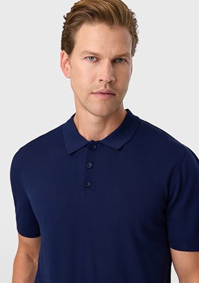 BACKANDBOND - B35S40018 Erkek Lacivert Triko T-Shirt