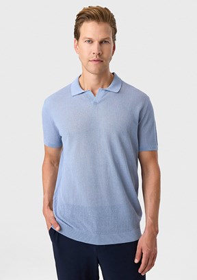 BACKANDBOND - B35S40027 Erkek Mavi Triko T-Shirt