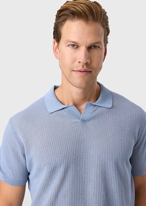 BACKANDBOND - B35S40027 Erkek Mavi Triko T-Shirt