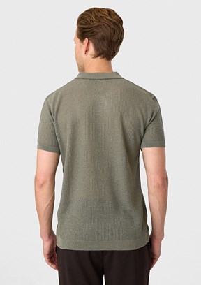 BACKANDBOND - B35S40027 Erkek Yeşil Triko T-Shirt
