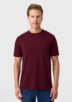 BACKANDBOND - BTS1007300000 Erkek Bordo Bisiklet Yaka T-Shırt