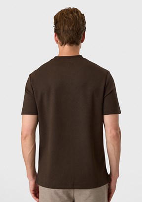 BACKANDBOND - BTS1007800000 Erkek Kahverengi Basic T-Shırt