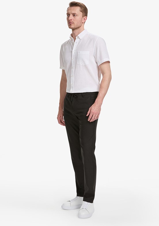 PİERRE CARDİN Erkek Siyah Slim Pantolon
