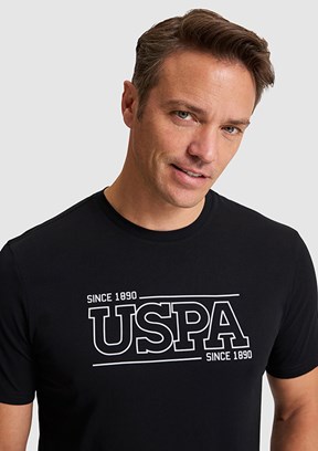 US POLO ASSN - Erkek Siyah Regular T-Shirt
