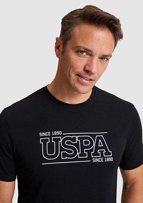 US POLO ASSN - Erkek Siyah Regular T-Shirt