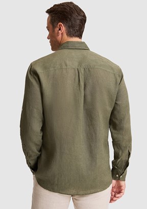 US POLO ASSN - Erkek Yeşil Uzun Kol Gömlek