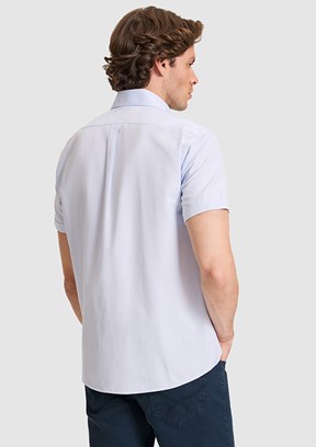 US POLO ASSN - Erkek Mavi Kısa Kol Gömlek