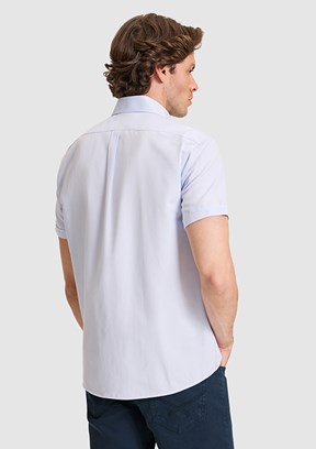 US POLO ASSN - Erkek Mavi Kısa Kol Gömlek