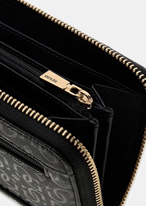 GUESS Libby Slg Large - SWGG9912146 Kadın Siyah Suni Deri Cüzdan