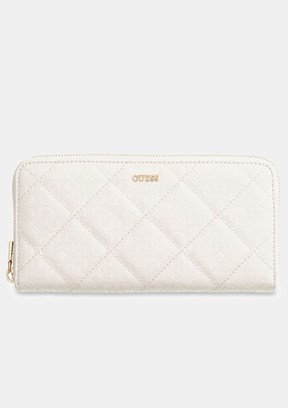 GUESS Libby Slg Large - SWGG9912146 Kadın Krem Suni Deri Cüzdan