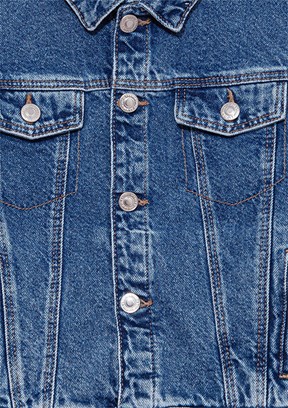 MAVİ - M6110001-86708 Erkek Çocuk Mavi Denim Ceket