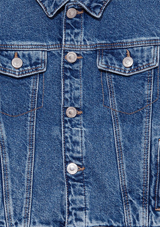 MAVİ - M6110001-86708 Erkek Çocuk Mavi Denim Ceket