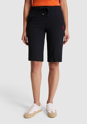 US POLO ASSN - Kadın Siyah Bermuda Şort