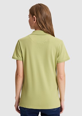 US POLO ASSN - Kadın Yeşil Çağla Basic T-Shirt
