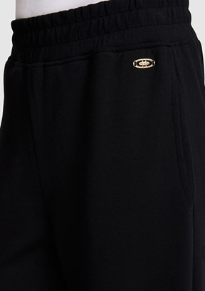 US POLO ASSN - Kadın Siyah Rahat Kesim Pantolon