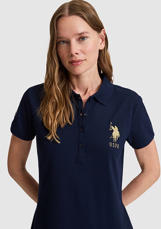 US POLO ASSN - Kadın Lacivert Örme Elbise
