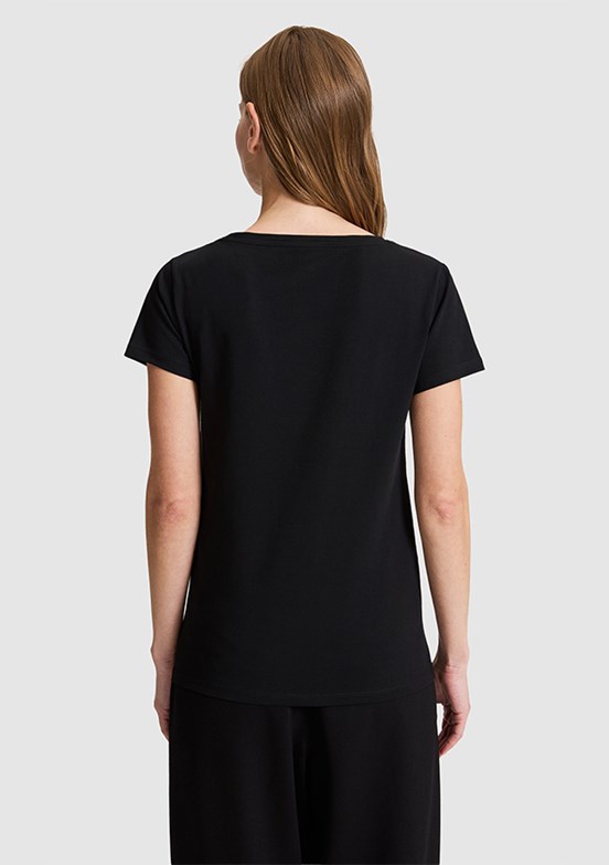 US POLO ASSN - Kadın Siyah Basic T-Shirt