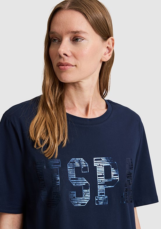 US POLO ASSN - Kadın Lacivert Basic T-Shirt