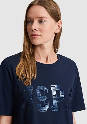US POLO ASSN - Kadın Lacivert Basic T-Shirt