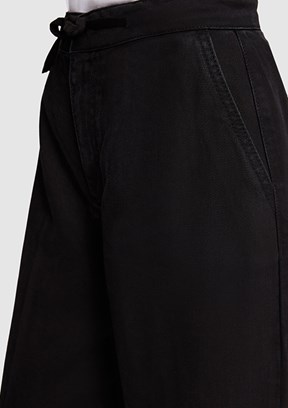 US POLO ASSN - Kadın Siyah Rahat Kesim Jean Pantolon